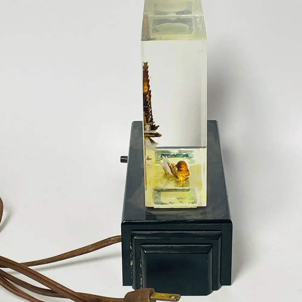 Flying Duck Mallard VTG TV Lamp Thompson Plasticraft Acrylic Lucite Art Deco MCM